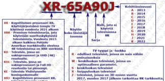 Sony TV:n mallinumeron purku, selitys (2012-2024)