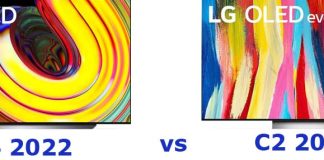 LG OLED CS vs OLED C2 Erot