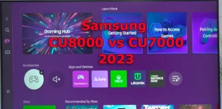 Samsung CU8000 vs CU7000 kumpi televisio on parempi ostaa