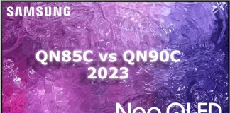 Samsung QN90C vs QN85C malli 2023 TV