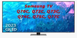 Samsung TV Q70C, Q72C, Q73C, Q74C, Q75C, Q77C erot