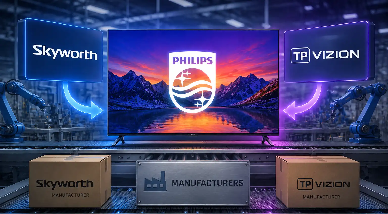 Who makes TVs under the Philips brand