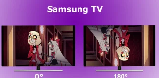 Kuinka korjata ylösalaisin oleva Samsung TV -näyttö