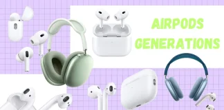 AirPods-sukupolvet vuosittain