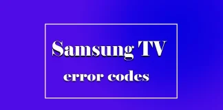 Samsung-televisioiden virhekoodit