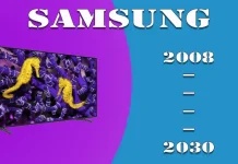 Samsung-televisiomallit vuosittain