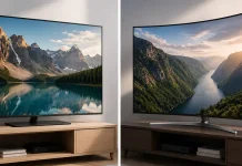 Tasaiset ja kaarevat televisiot, niiden erot