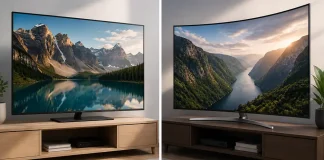 Tasaiset ja kaarevat televisiot, niiden erot