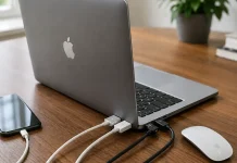 Apple MacBook -kannettavien porttien kuvaus