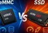 eMMC- ja SSD-tallennustilan ero