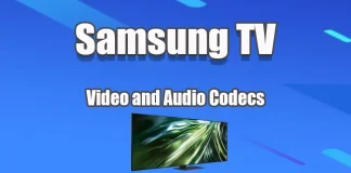 Samsung-televisioiden tukemat video- ja ääniformaatit sekä koodekit
