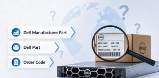 Mitä Dell Manufacturer Part, Dell Part ja Order Code tarkoittavat?