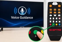 Kuinka Voice Guidance otetaan käyttöön tai poistetaan käytöstä Sceptre-televisiossa