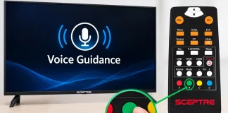 Kuinka Voice Guidance otetaan käyttöön tai poistetaan käytöstä Sceptre-televisiossa