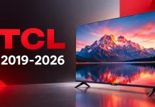 TCL televisiomallisto vuosittain 2019–2026