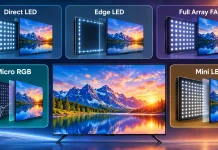 TV-taustavalaistuksen tyypit selitettynä, Direct LED, Edge LED, Full Array FALD, Micro RGB ja Mini LED